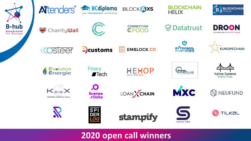 30 Blockchain Startups joined the B-Hub For Europe Acceleration Program